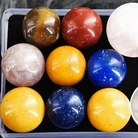 Colorful Stone Sphere Set - Picture 3 of 16